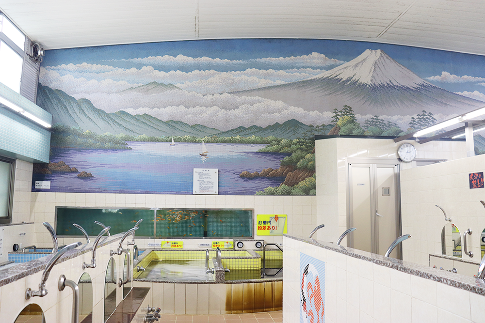 富士山のタイル絵